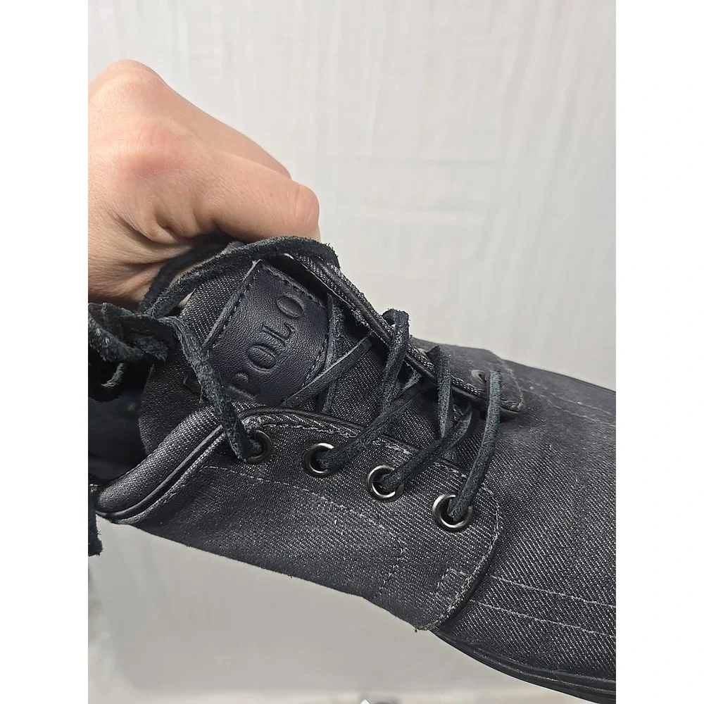Polo Ralph Lauren Faxon Low Sneakers‎ MENS 10D Denim Canvas Low Top Boat Shoes